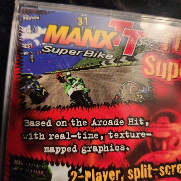 Vintage 1997 Sega Saturn Manx TT Super Bike Racing Video Game Rated K-A Everyone - Picture 13 of 14